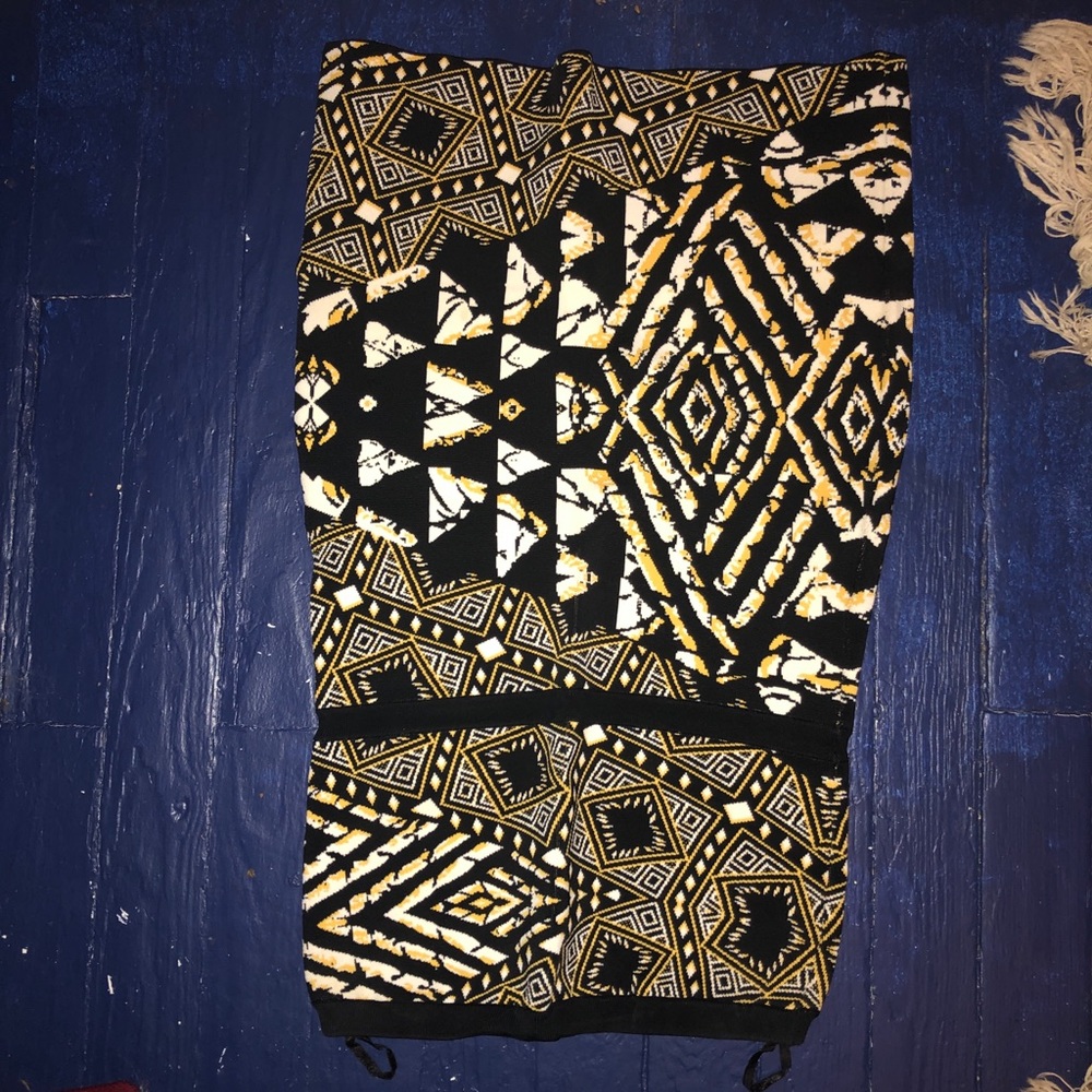 BCBG Maxazaria Strapless Bandeau Print Dress SzL